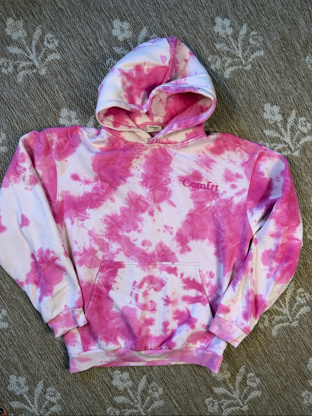 Comfrt Pink Tie-Dye Hoodie One-Piece
